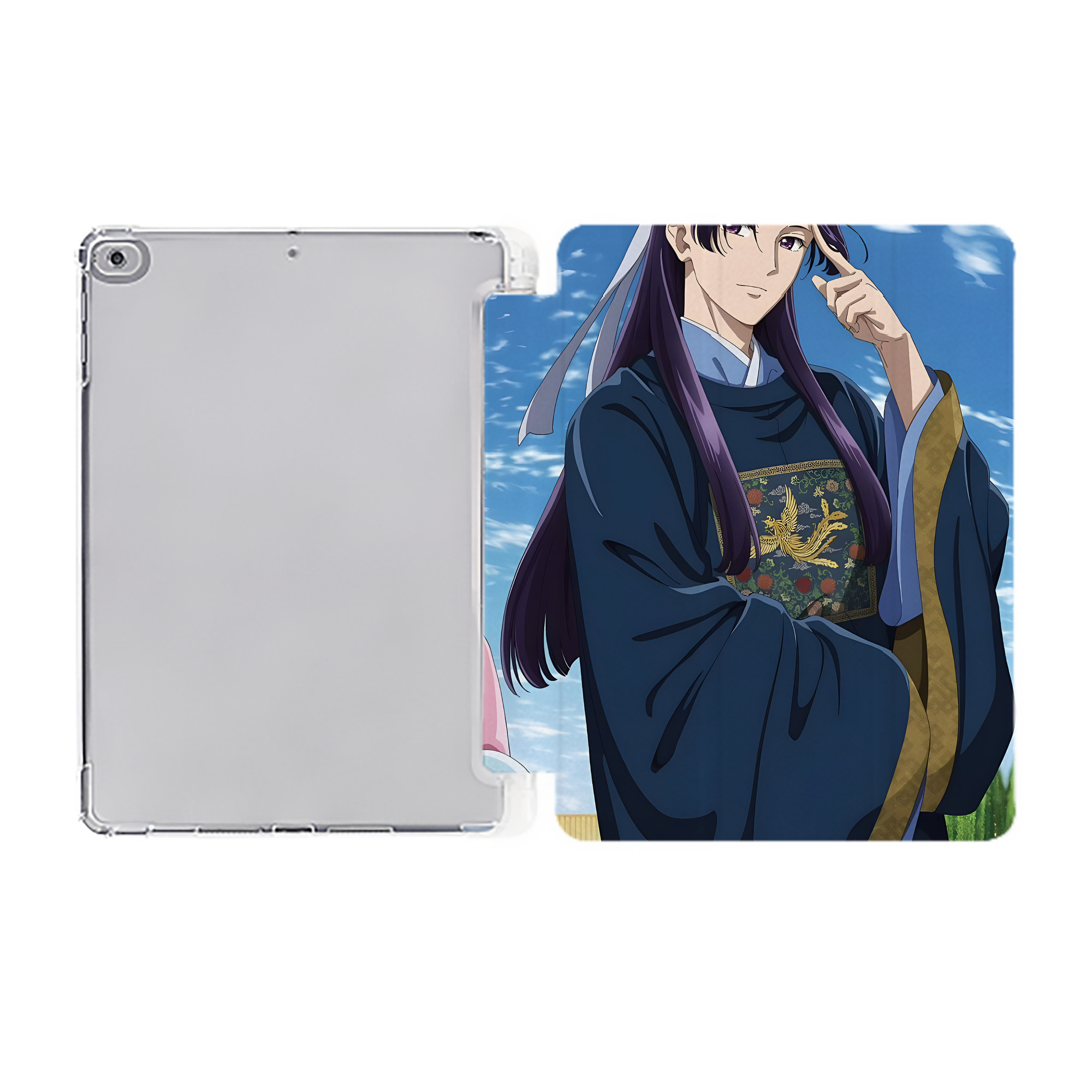 （画像用） 薬屋のひとりごと The Apothecary Diaries IPad ケース ペン収納付き 三つ折りスタンド PUレザー×シリコン 対応機種9.5/10.5/10.9インチ